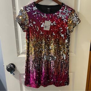Forever 21 Multicolor Sequin Kids Dress 11/12